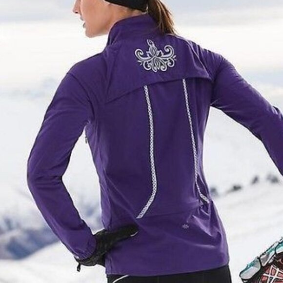 Athleta Queen Of The Mountain Running Jacket S Black Reflective‎ Zip Lightweight - Picture 11 of 11